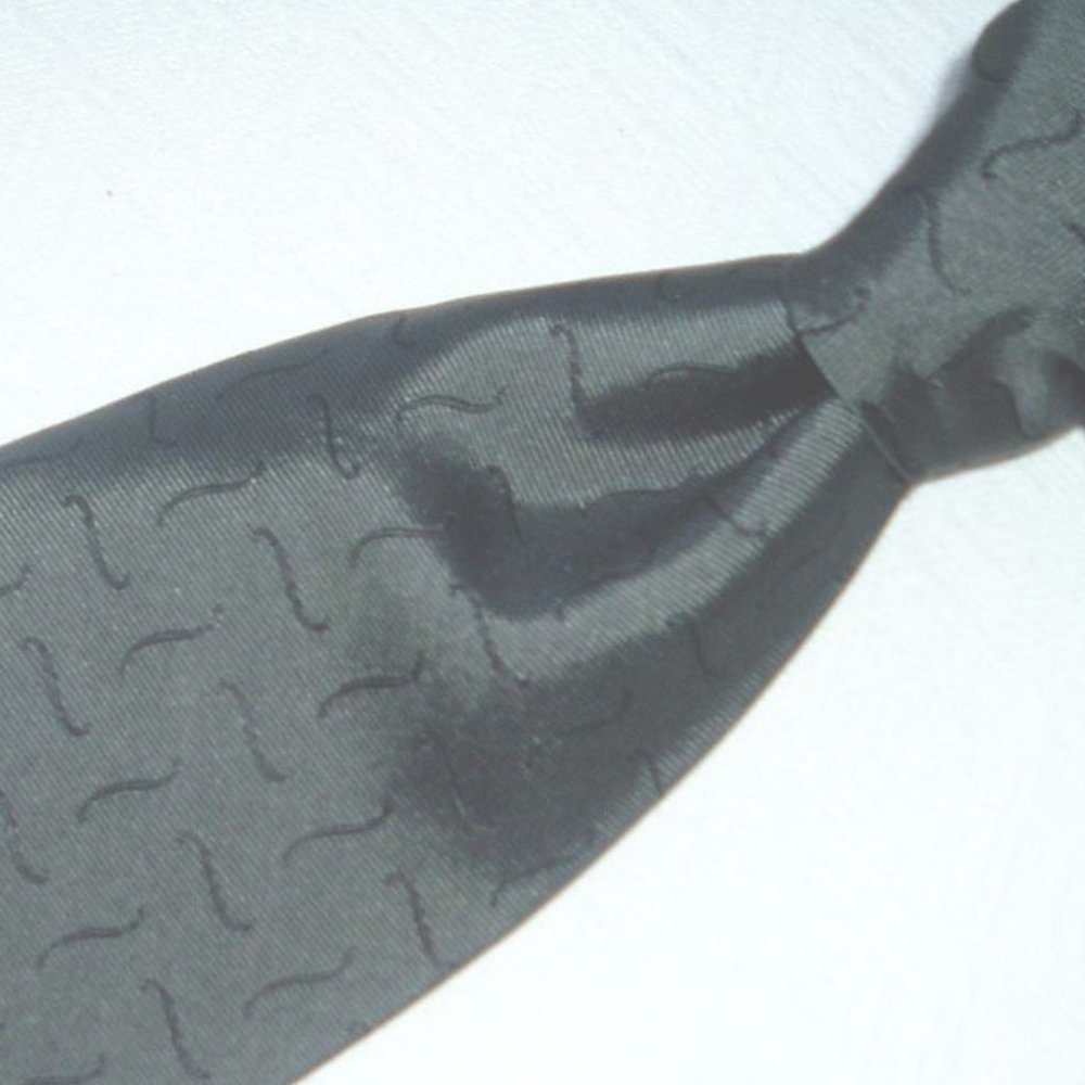 BILL BURNS gray retro100% silk tie Made in Italy